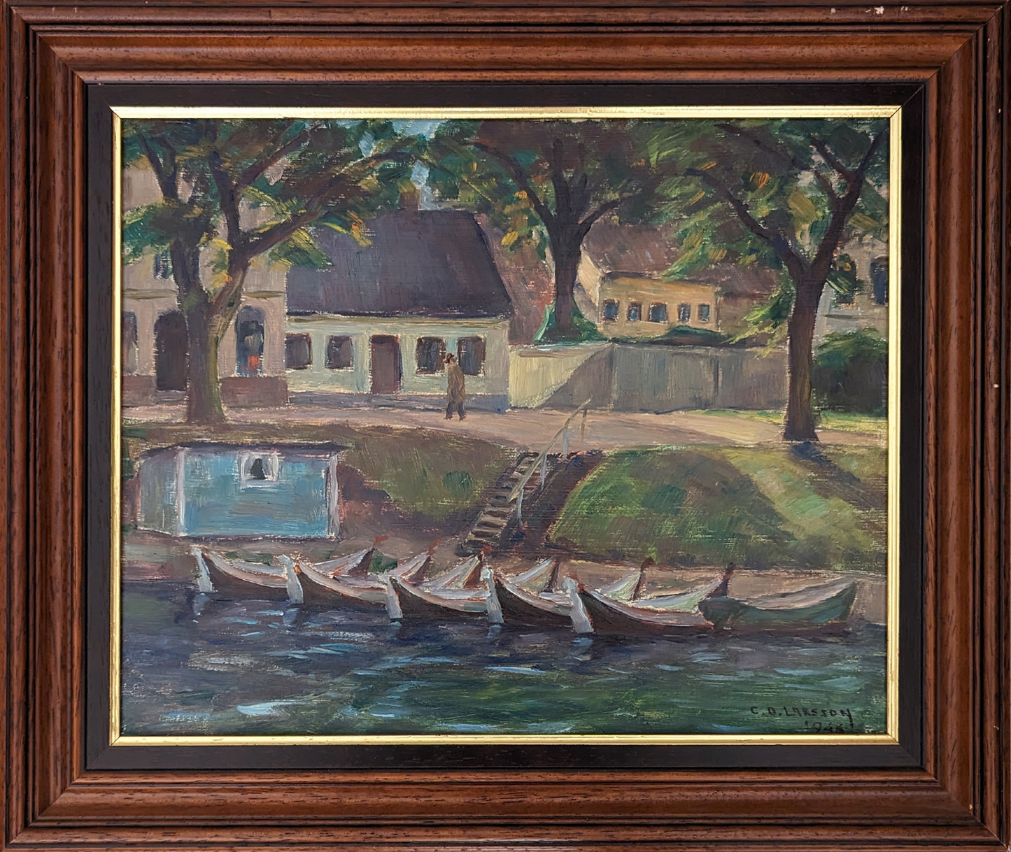Moored boats