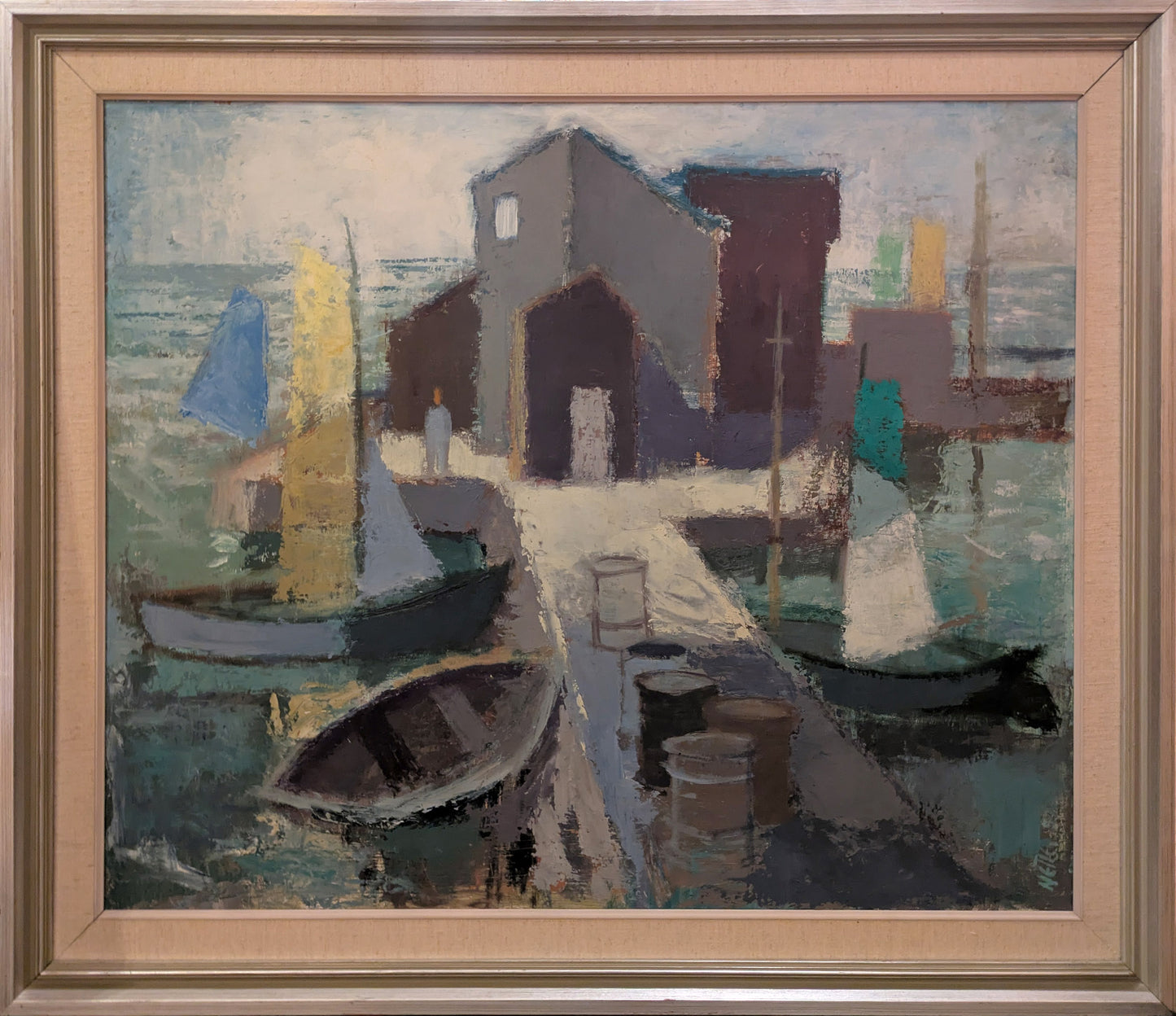 Dinghies at a Quayside