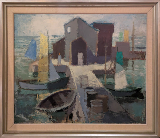 Dinghies at a Quayside