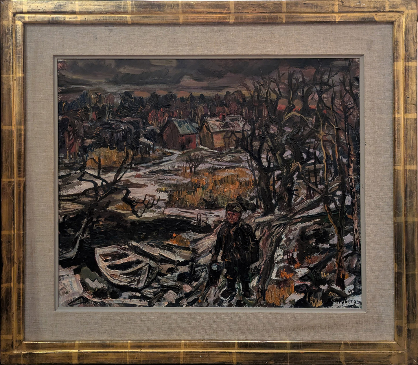 Figure in a winter landscape