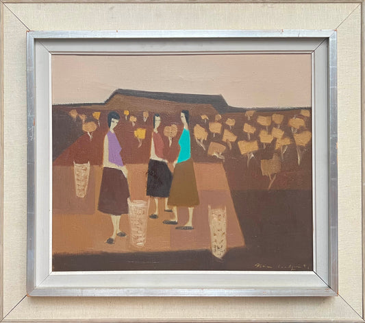 Three Women Picking Fruit