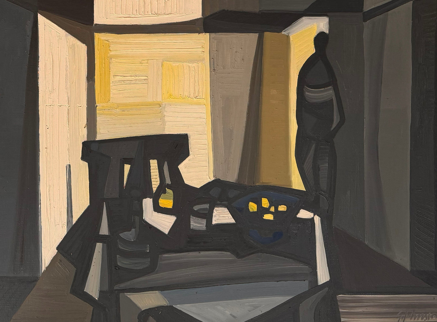 Modernist Interior with Figure