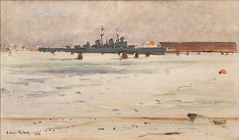 Frigate at the Quayside, 1954