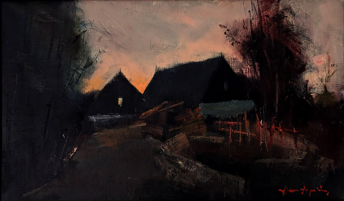 20th Century Swedish School ‘Village at Twilight’