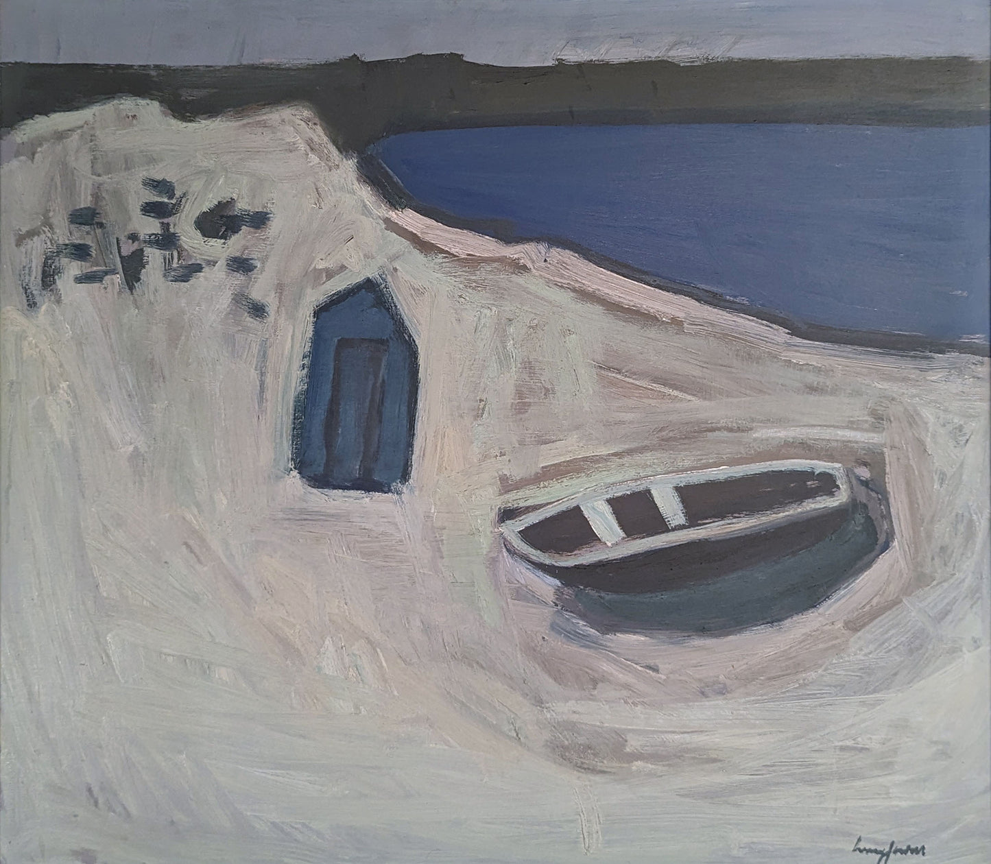 Abstract Boats on a Shore