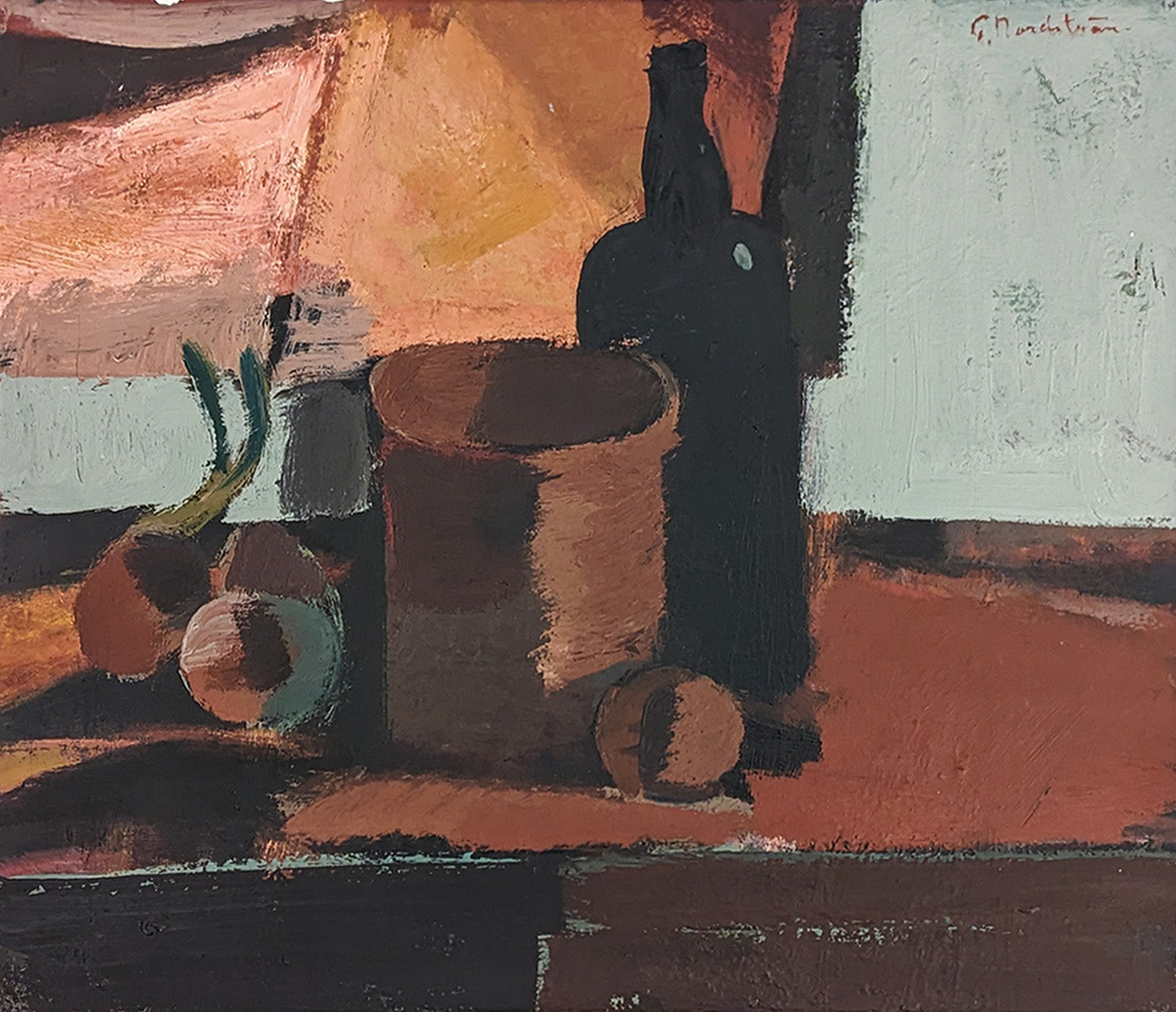 Onion and Black Bottle