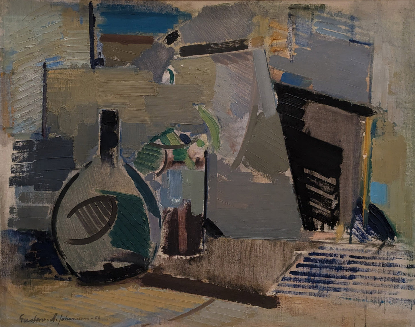 Abstract still life with flask