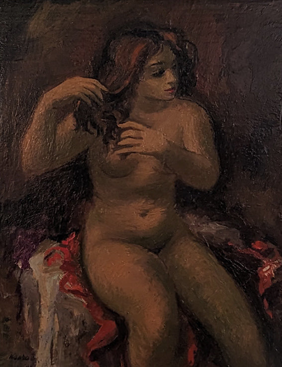 Nude Combing her Hair