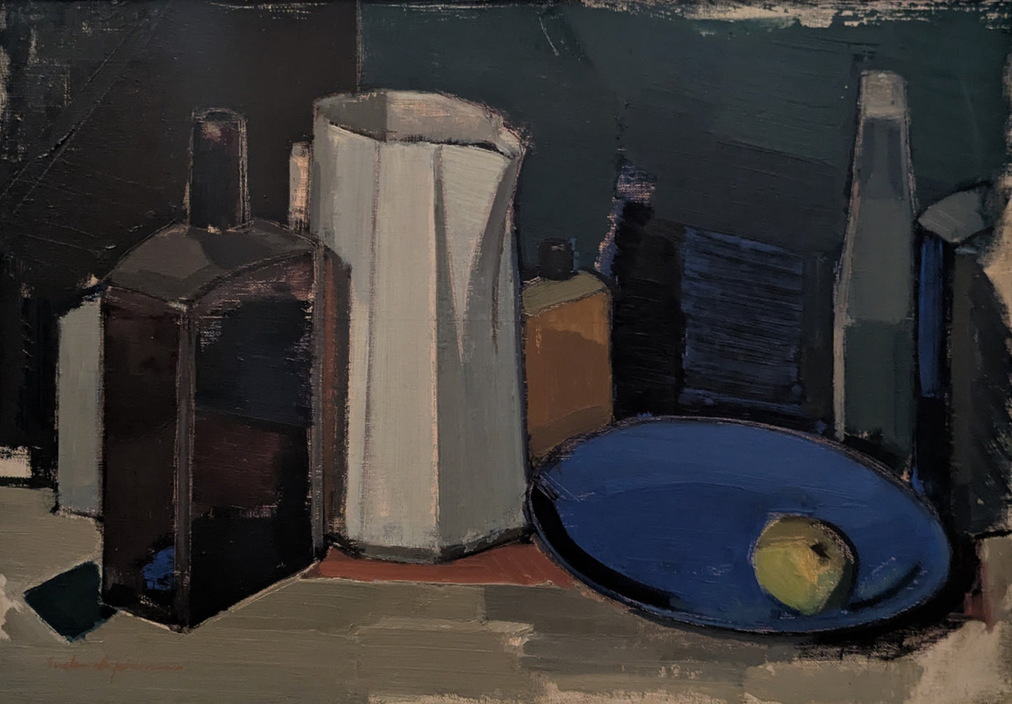 Studio Still life with Blue Plate