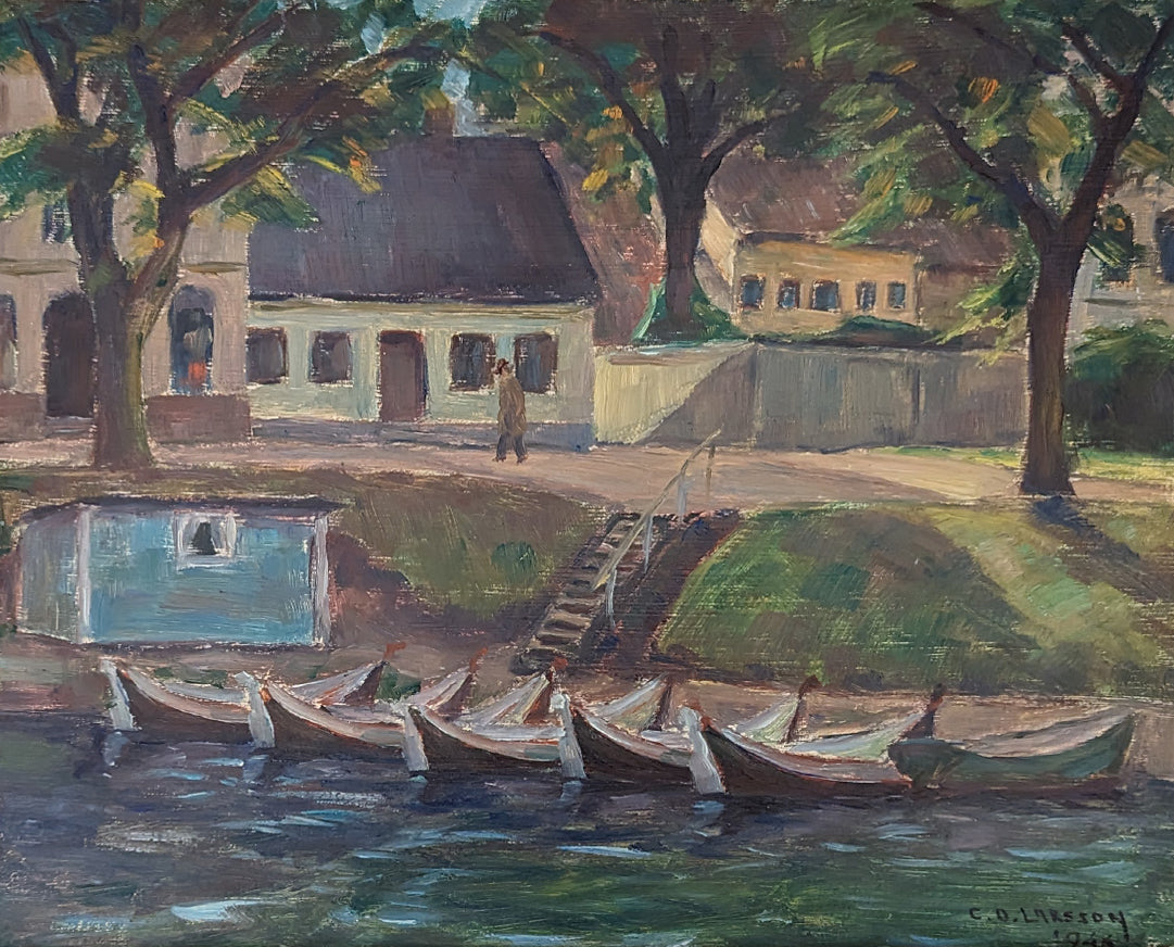 Moored boats