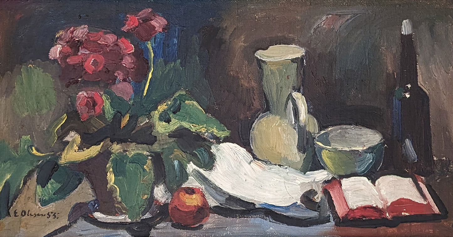 Still Life with Book and Bottle