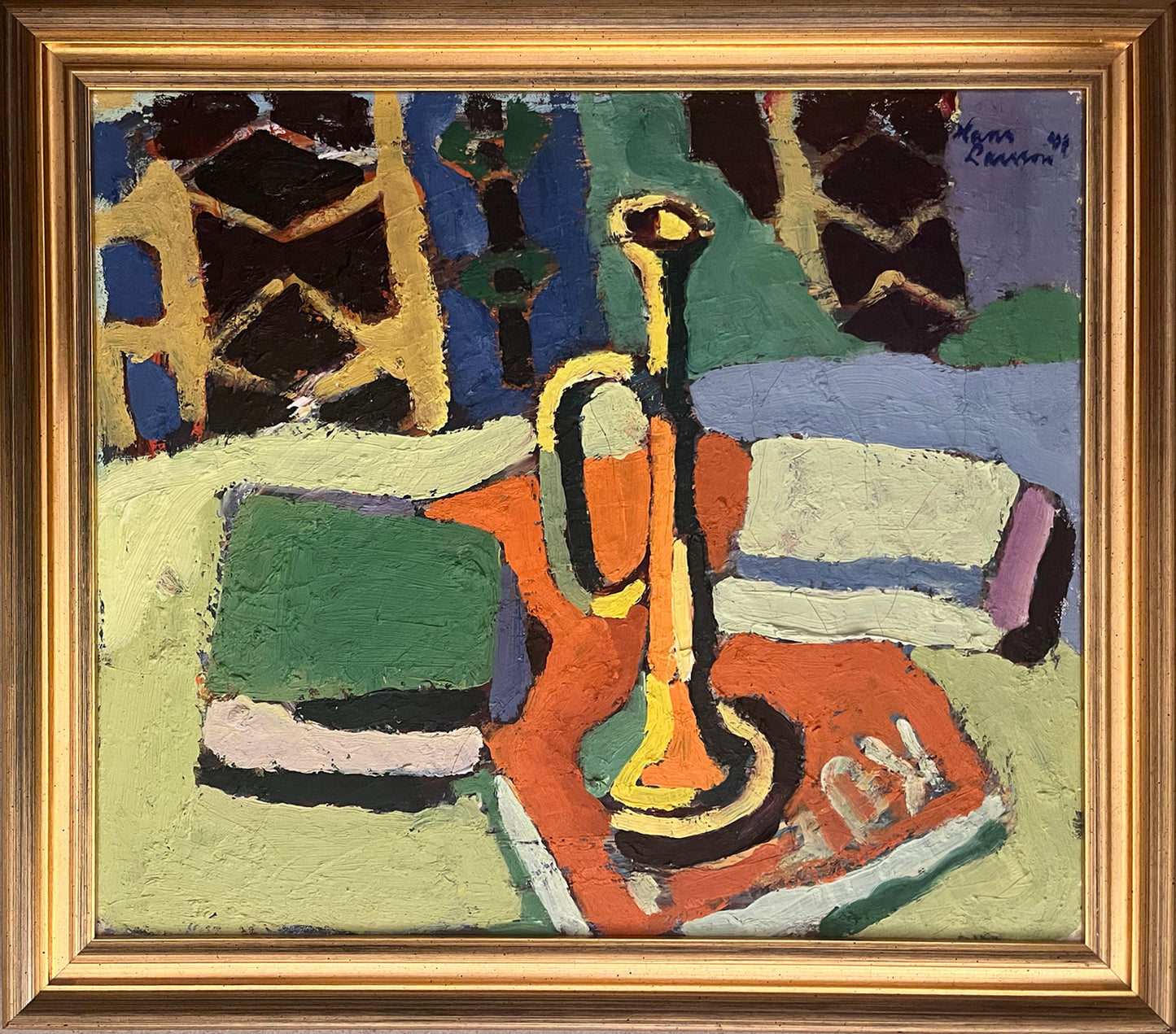 Abstract Still Life with Trumpet