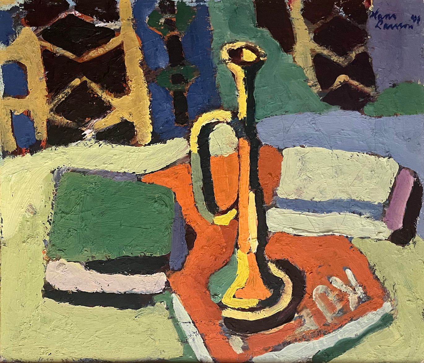 Abstract Still Life with Trumpet