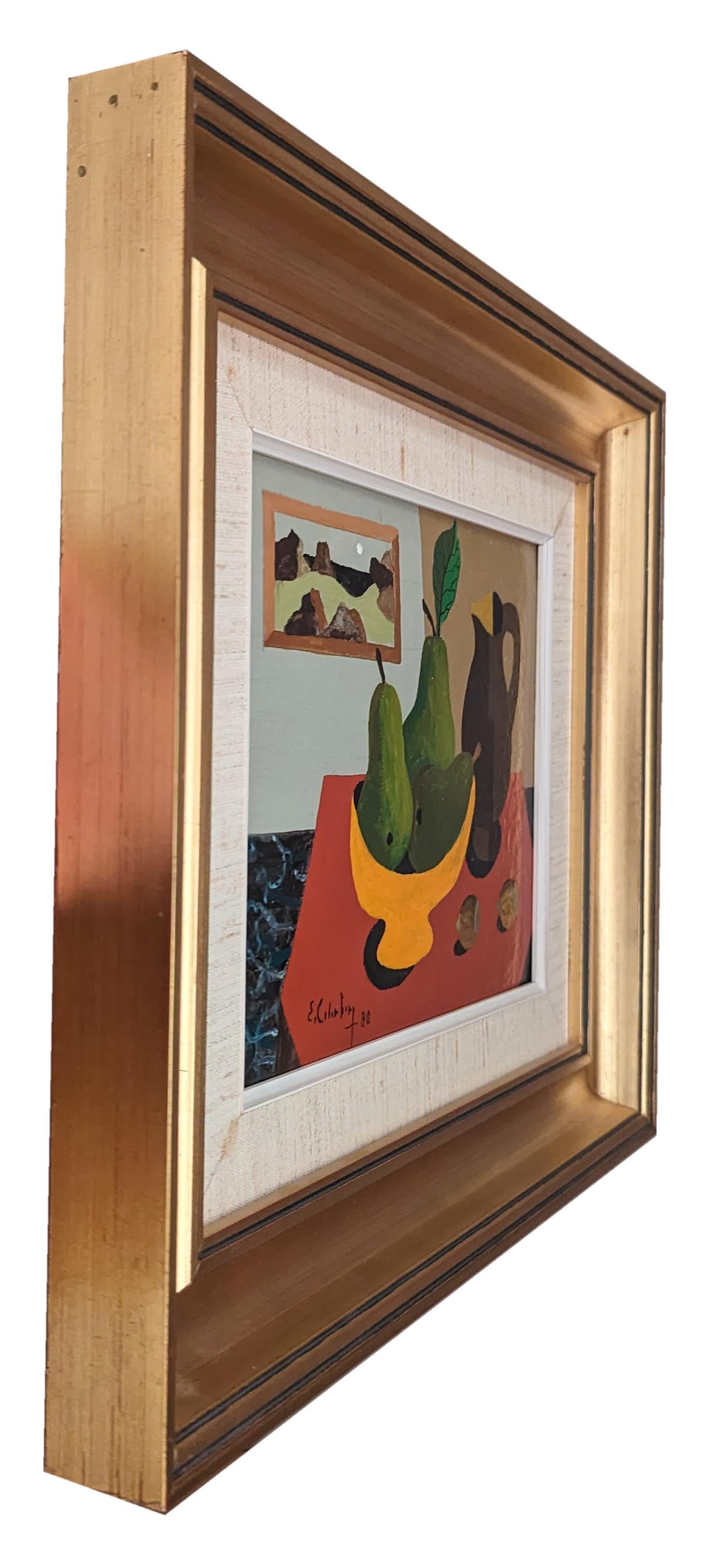 Still Life with Pears and Portrait