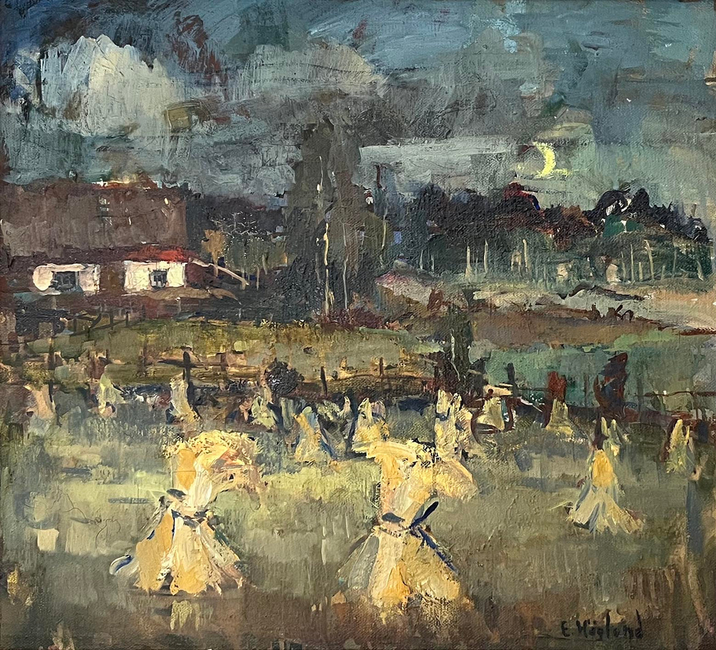 20th Century Swedish School ‘Corn Stooks’