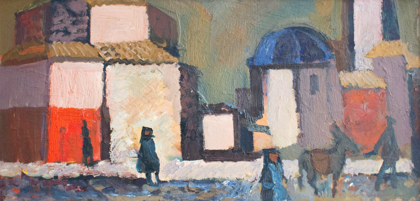 Donkey & Figure in a Street
