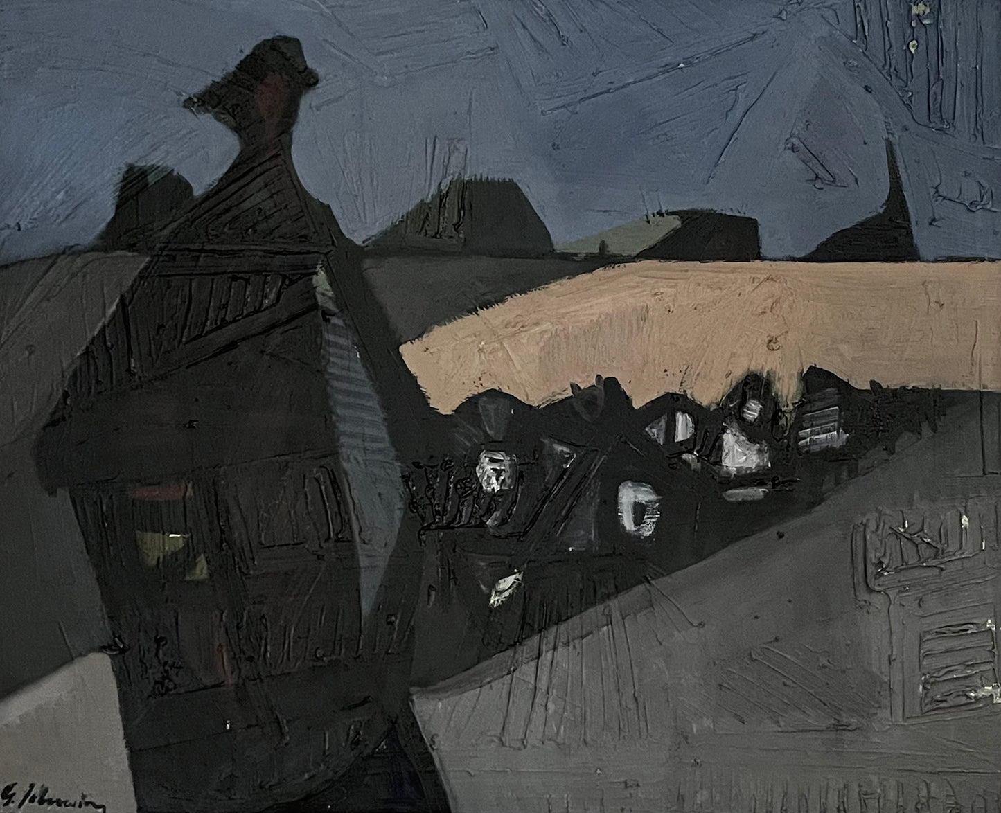 Figures on a Road at Dusk