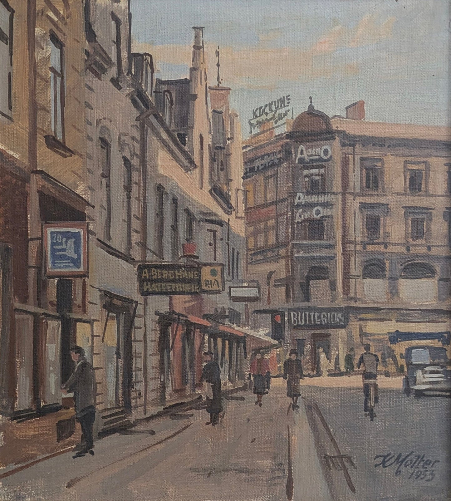 Figures in the City Street, 1953