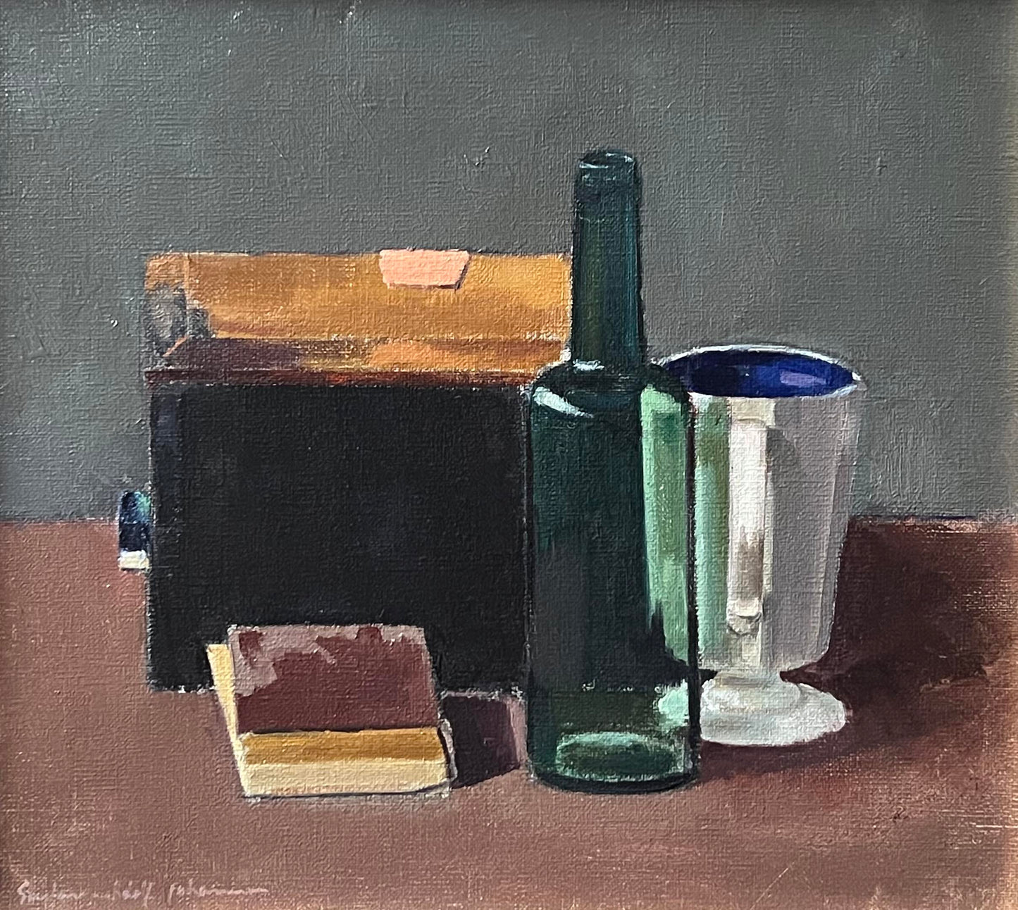 Green Bottle Still Life