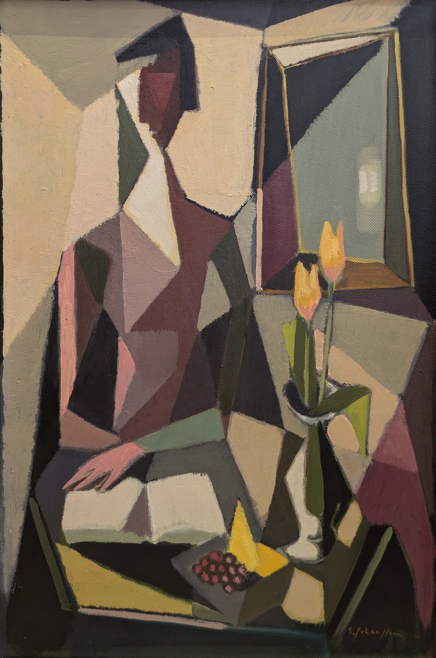 Cubist Figure in an Interior