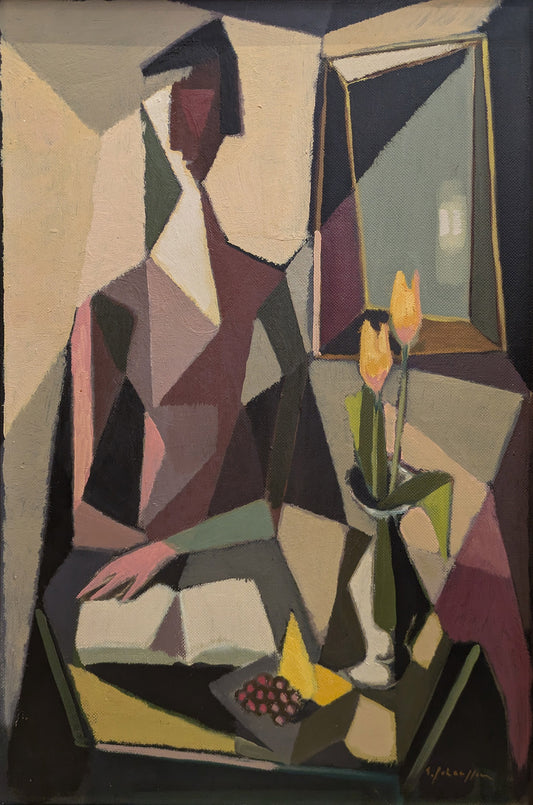 Cubist Figure in an Interior