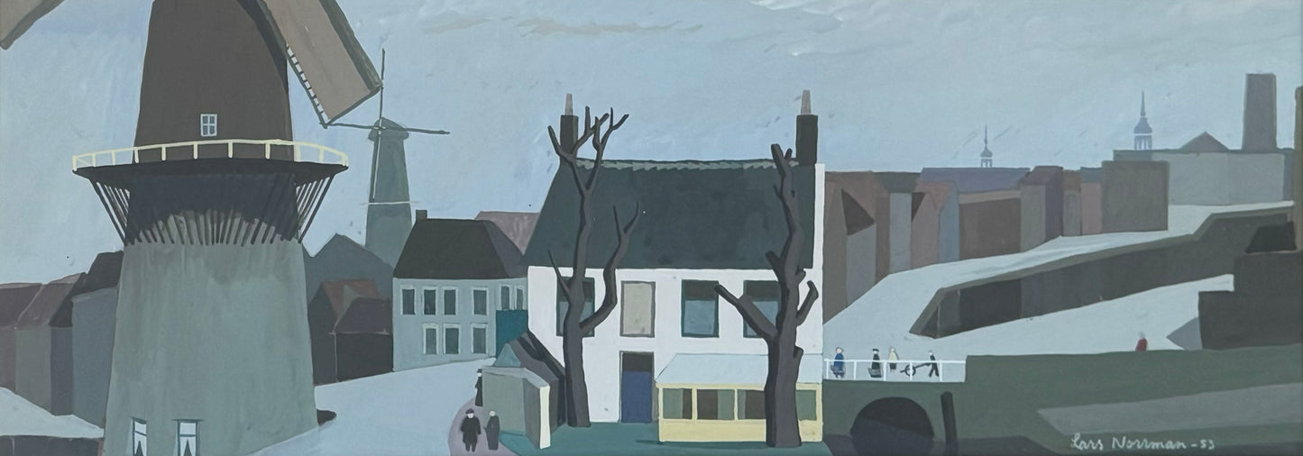 Village with windmills