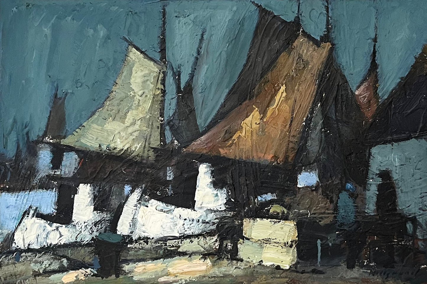 20th Century Swedish School ‘Readying the Sails’