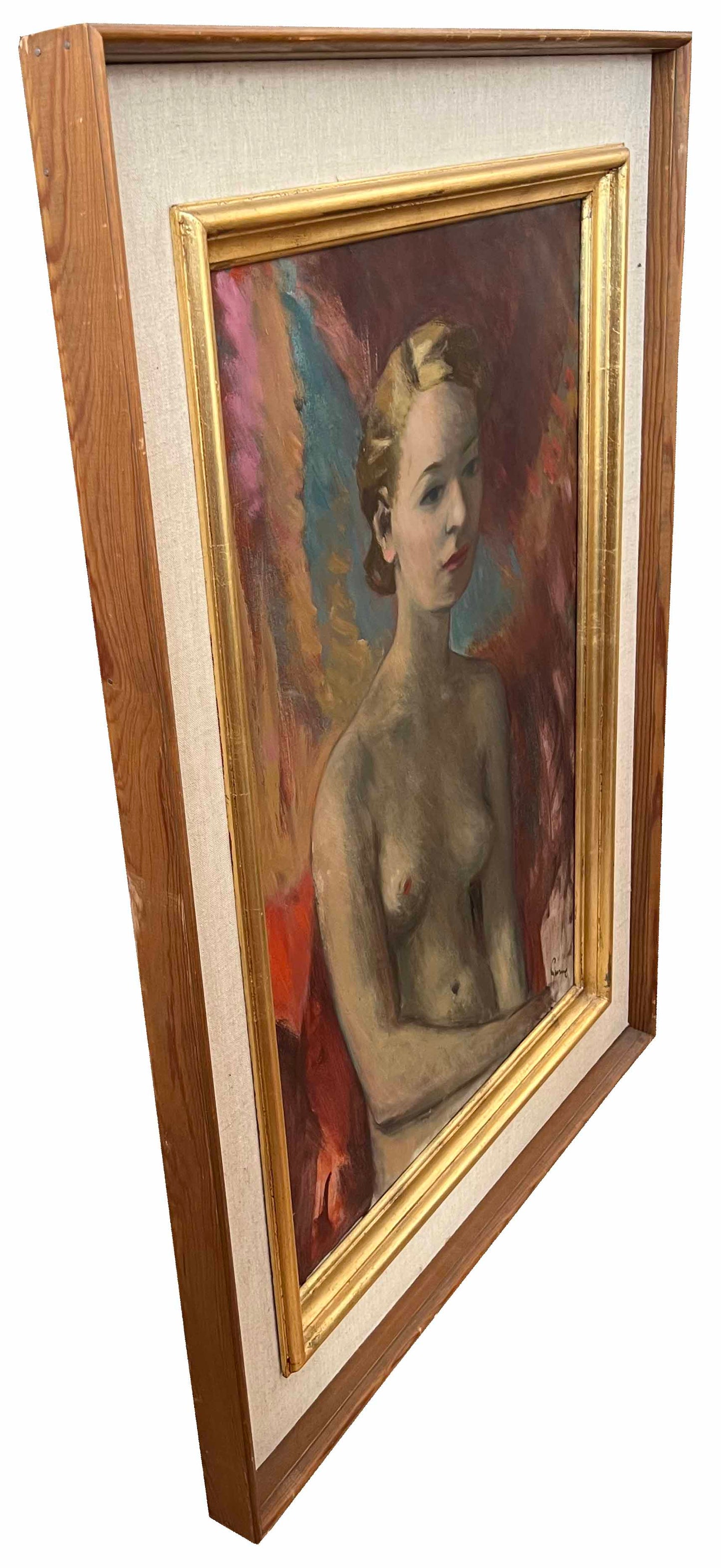 Seated Half Nude