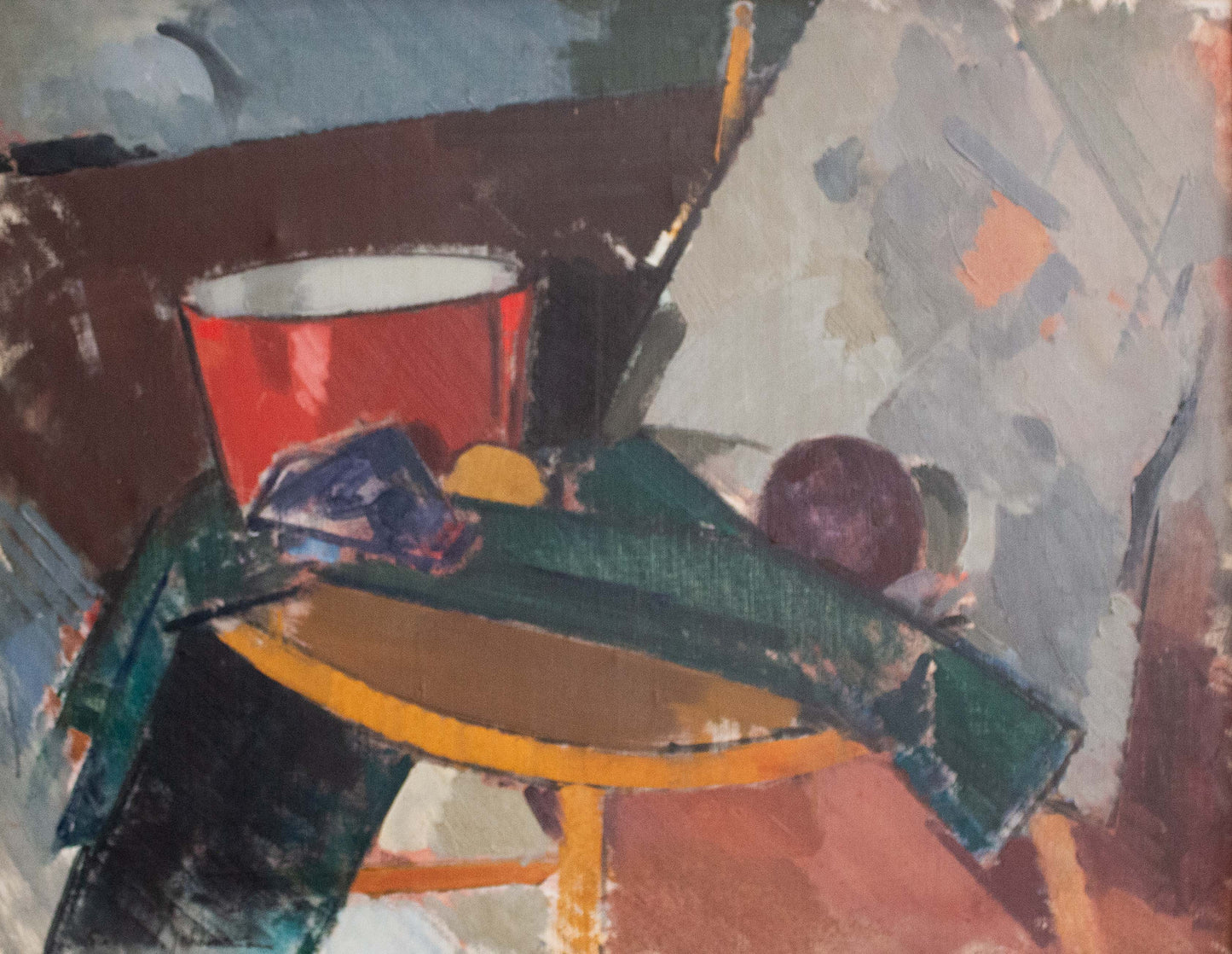 Still Life With Red Bucket