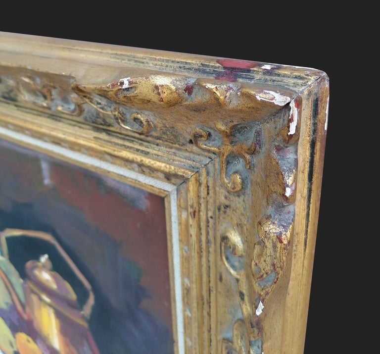 Still life with Chianti Bottle & Kettle