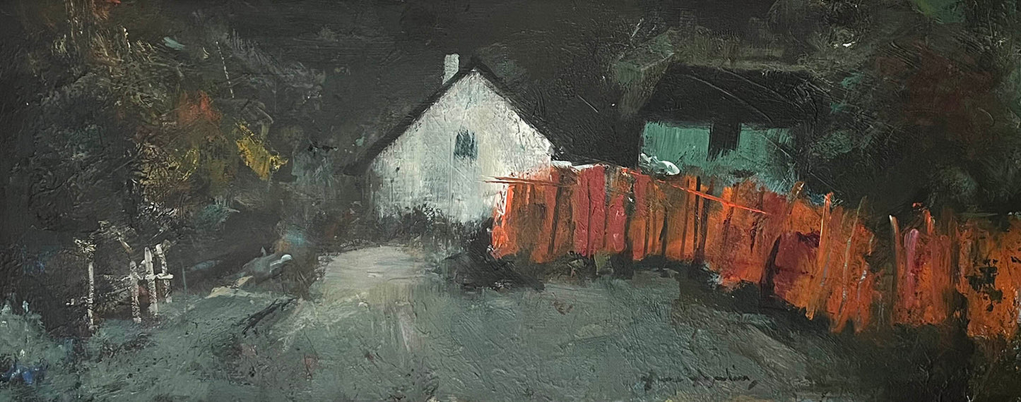 20th Century Swedish School ‘The Red Fence’