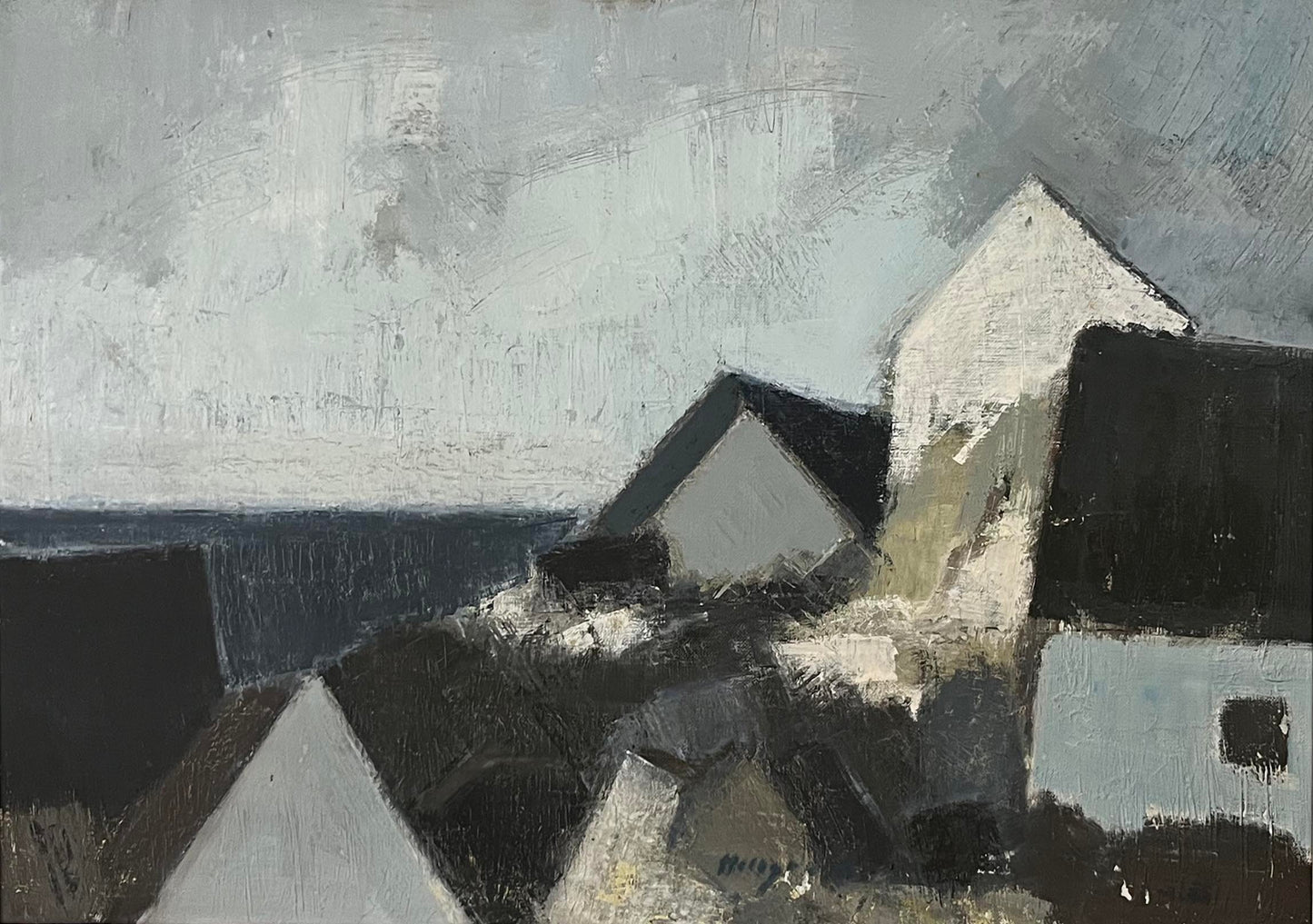 20th Century Swedish School ‘Village by the Sea’