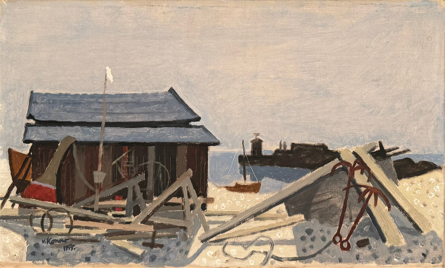 Boat Shed with a View, 1955