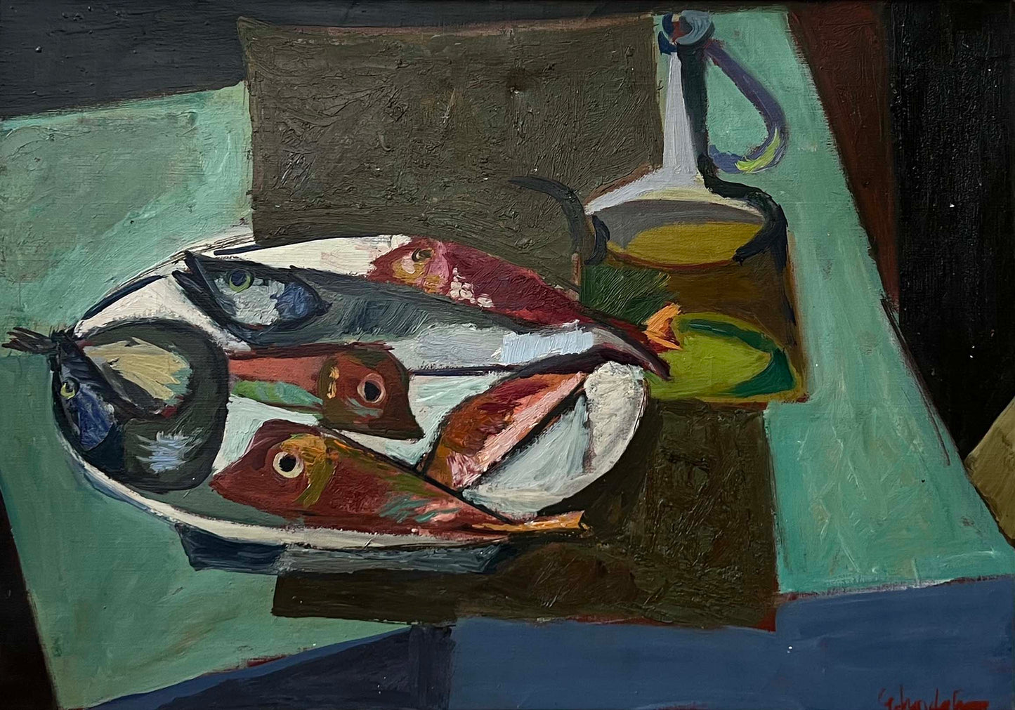 Still Life with Oil and Fish