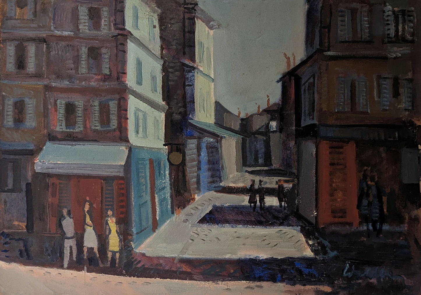 Long shadows, Paris back street