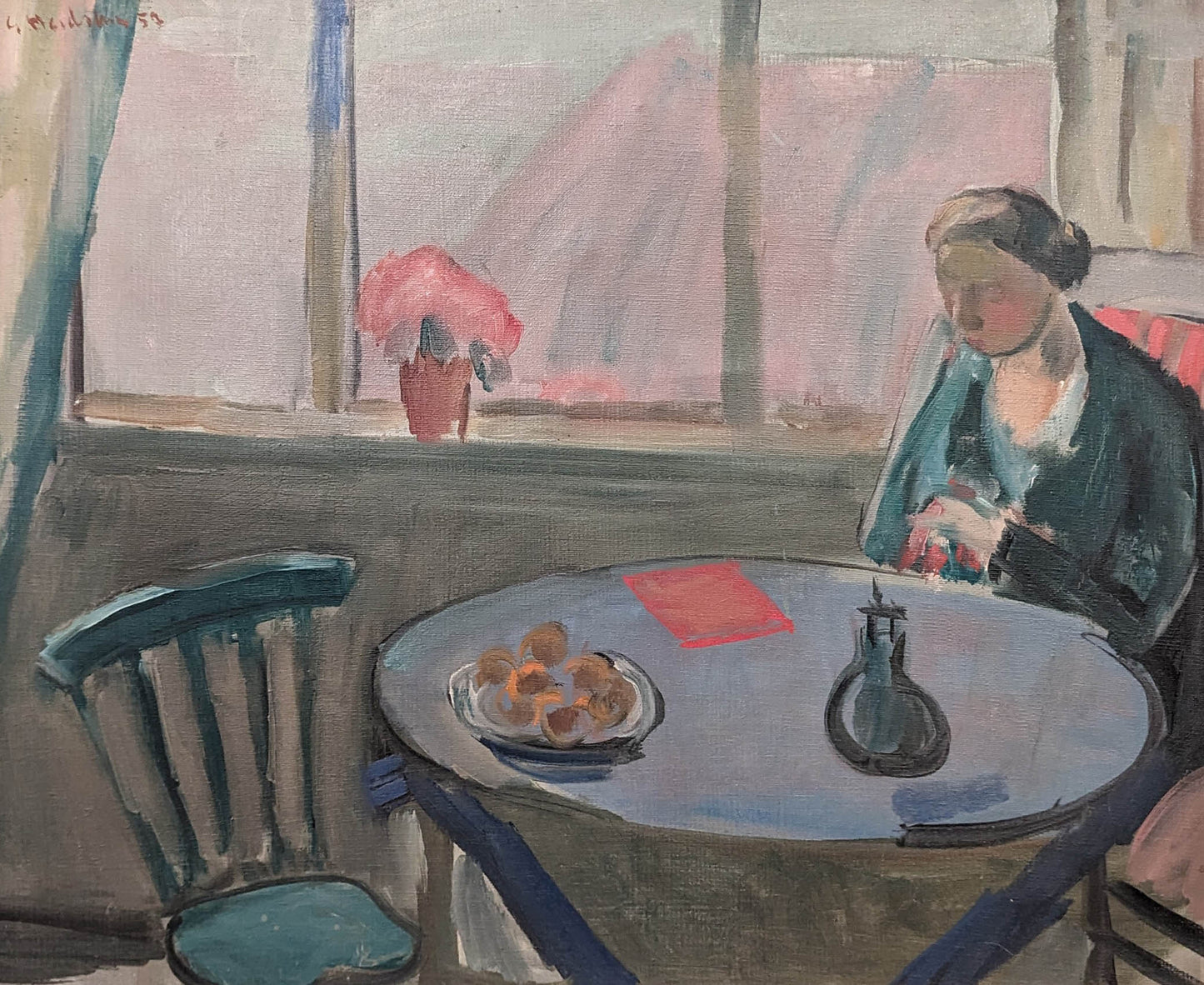 Figure Sitting at a Table