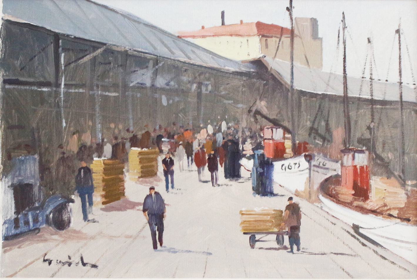 A busy quayside