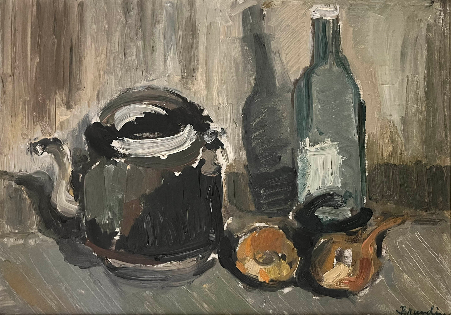 Still Life with Bottle and Kettle