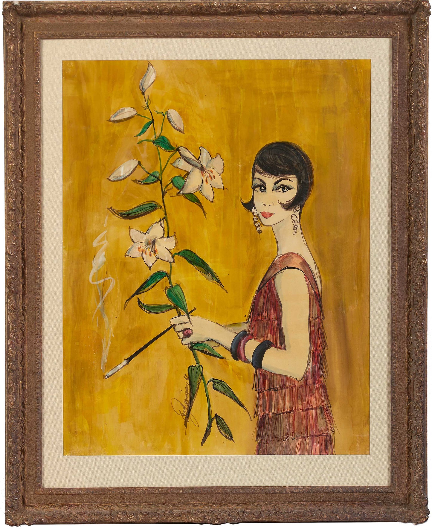 Flapper with Lilies