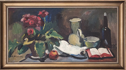 Still Life with Book and Bottle