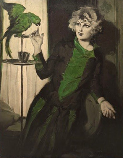 'A Study in Green' by Edward Dalton Stevens (1878-1939)