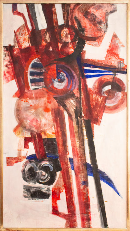 Abstract in Red and Blue