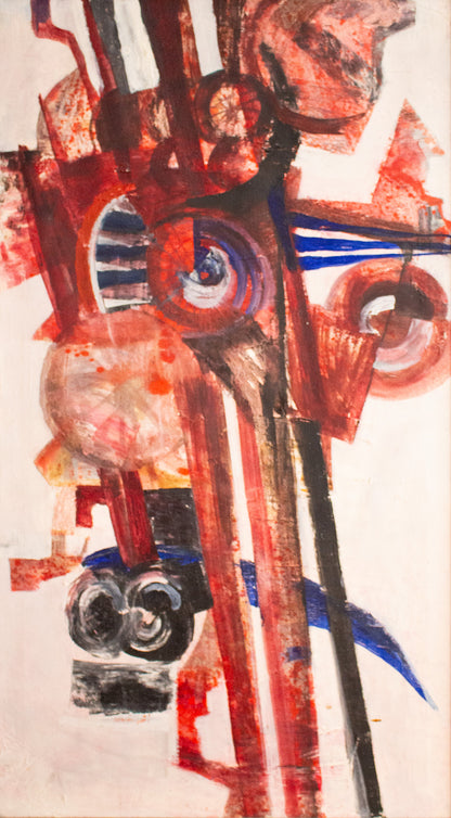Abstract in Red and Blue
