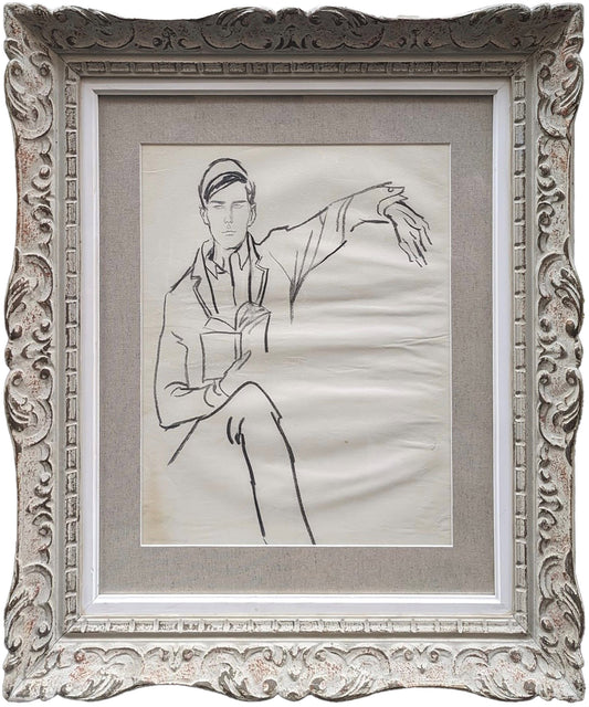 RESERVED Young Man Reading