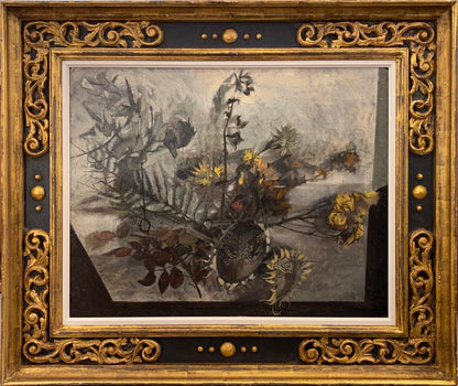 Still life of Dried Sunflowers