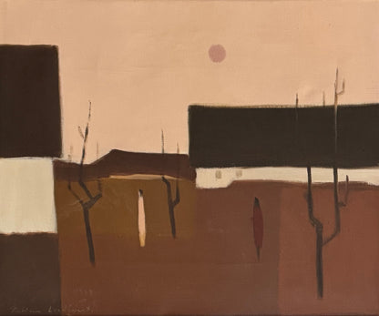 Distant Figures in a Village