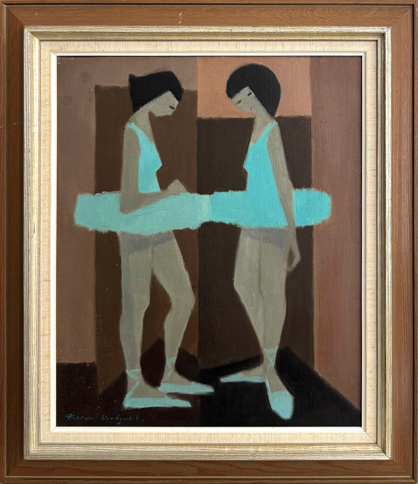Resting Ballerinas in Blue