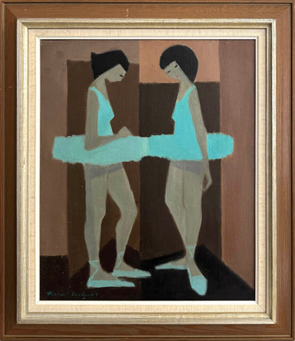 Resting Ballerinas in Blue