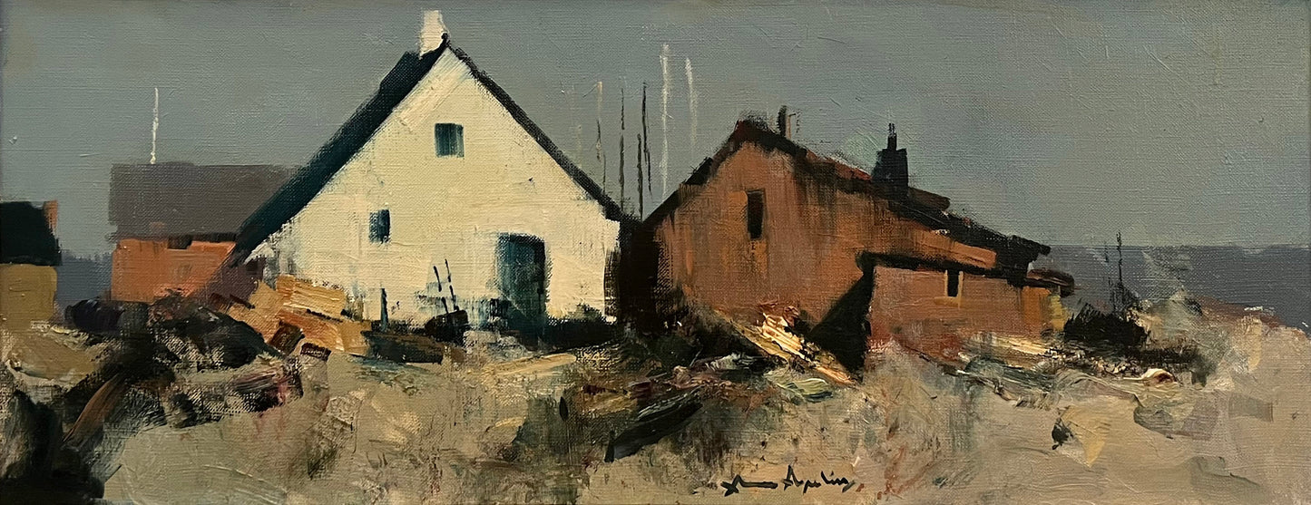 Fishing Huts by the Sea