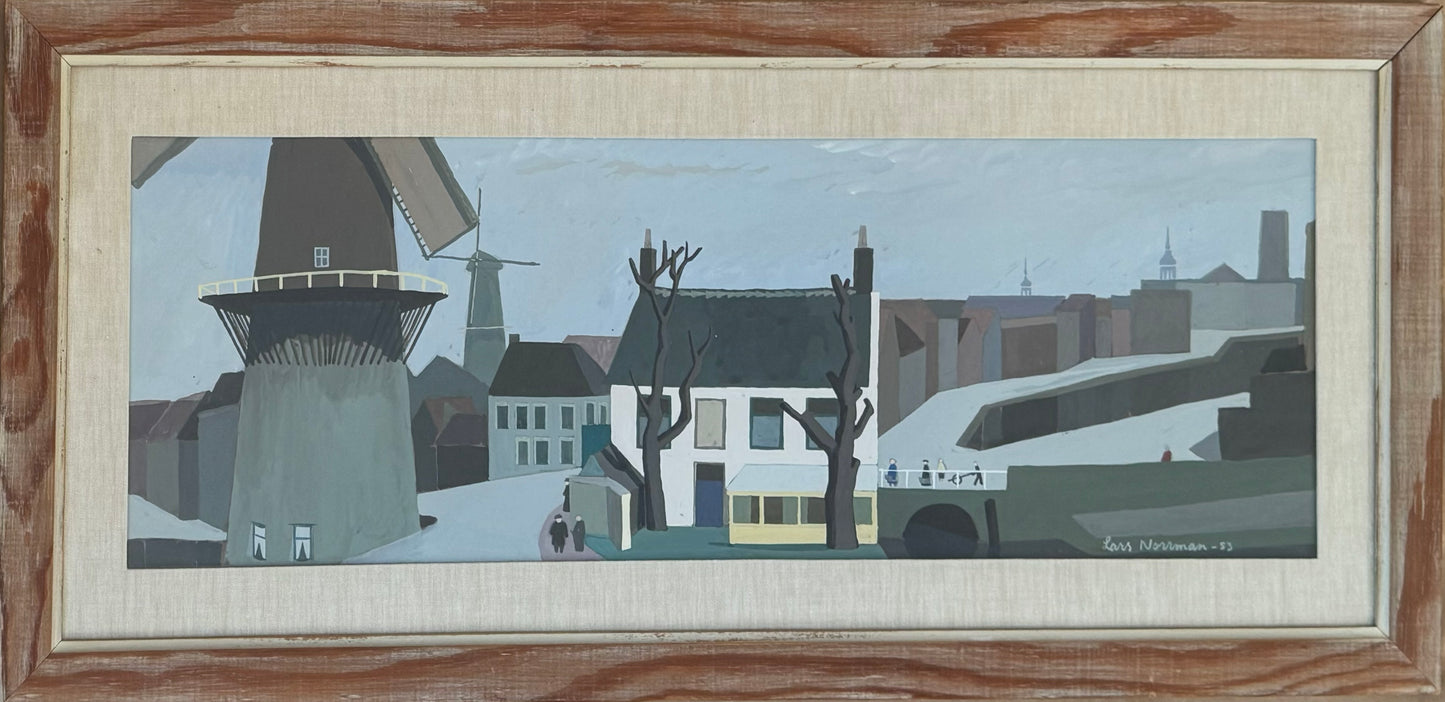 Village with windmills